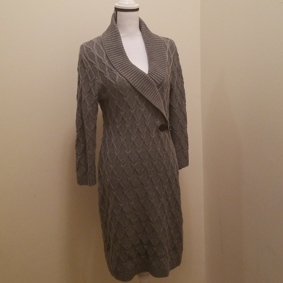 Calvin Klein Dresses & Skirts - New Calvin Klein Heather Shawl Collar Knit Dress